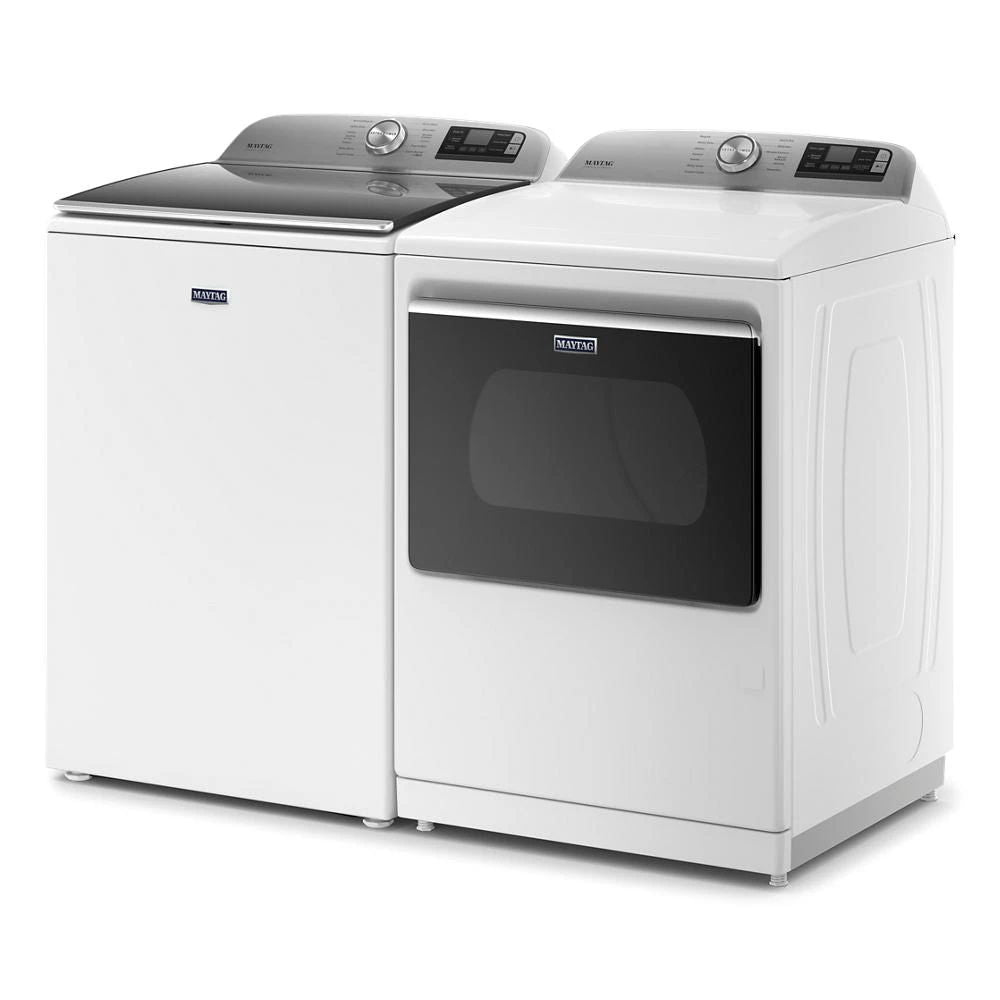 Smart Top Load Gas Dryer With Extra Power, 7.4 Cubic Feet, Hamper Door - White