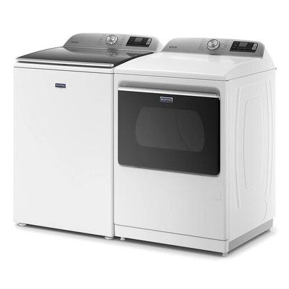 Smart Top Load Gas Dryer With Extra Power, 7.4 Cubic Feet, Hamper Door - White