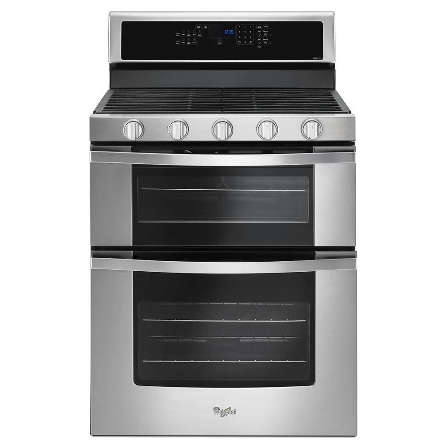 6.0 Cubic Feet Gas Double Oven Range With EZ-2-Lift Hinged Grates