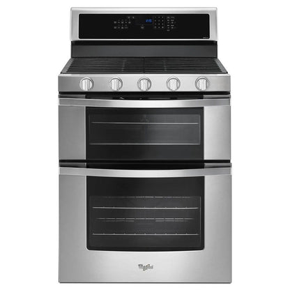 6.0 Cubic Feet Gas Double Oven Range With EZ-2-Lift Hinged Grates