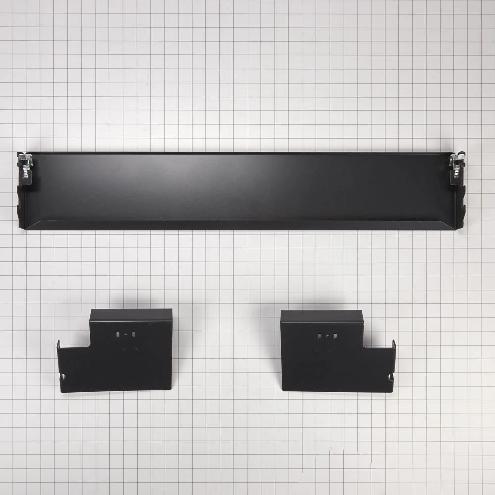 36" Refrigerator Armoire Style Door Panel Kit, Obsidian, Includes (1) Grille Assembly, (2) Grille Bracket Assembly - Black