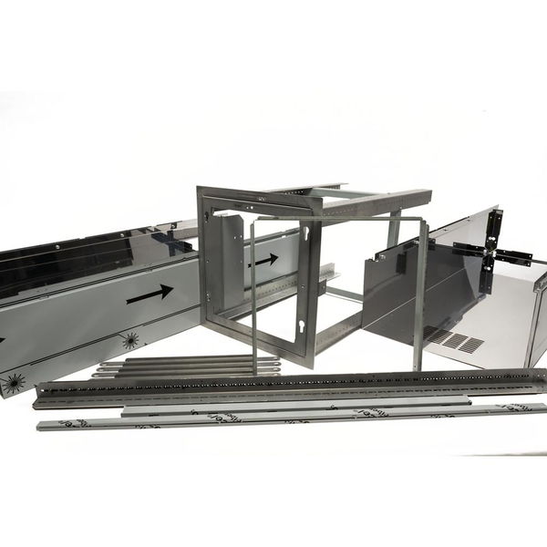 36" Range Hood Chimney Extension Kit, Stainless Steel, Compatible Model Jvi0636Ls, For Ceilings Between 8-7/8' To 10-1/2'