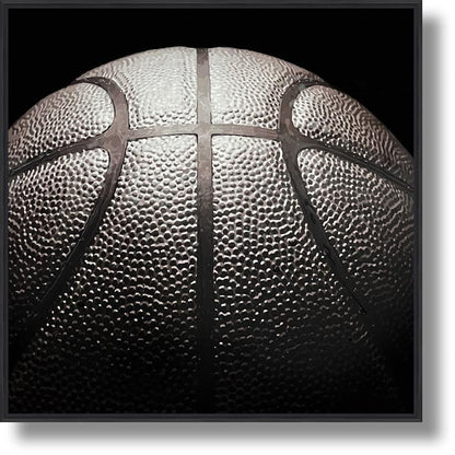 Shadowed Pebble Sphere - 24" x 24" Framed Wall Art