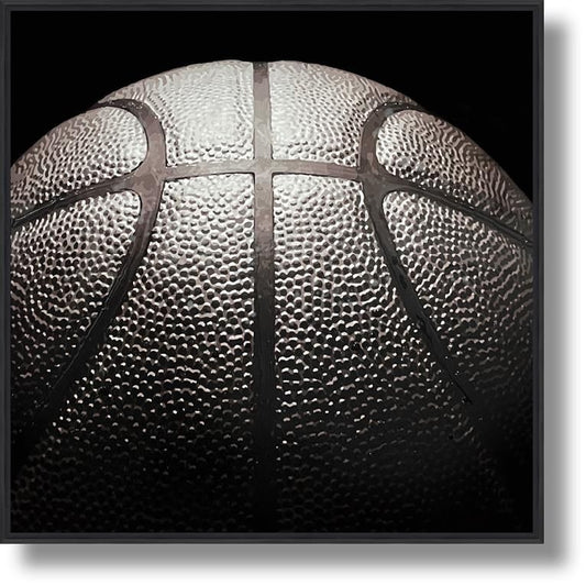 Shadowed Pebble Sphere - 24" x 24" Framed Wall Art