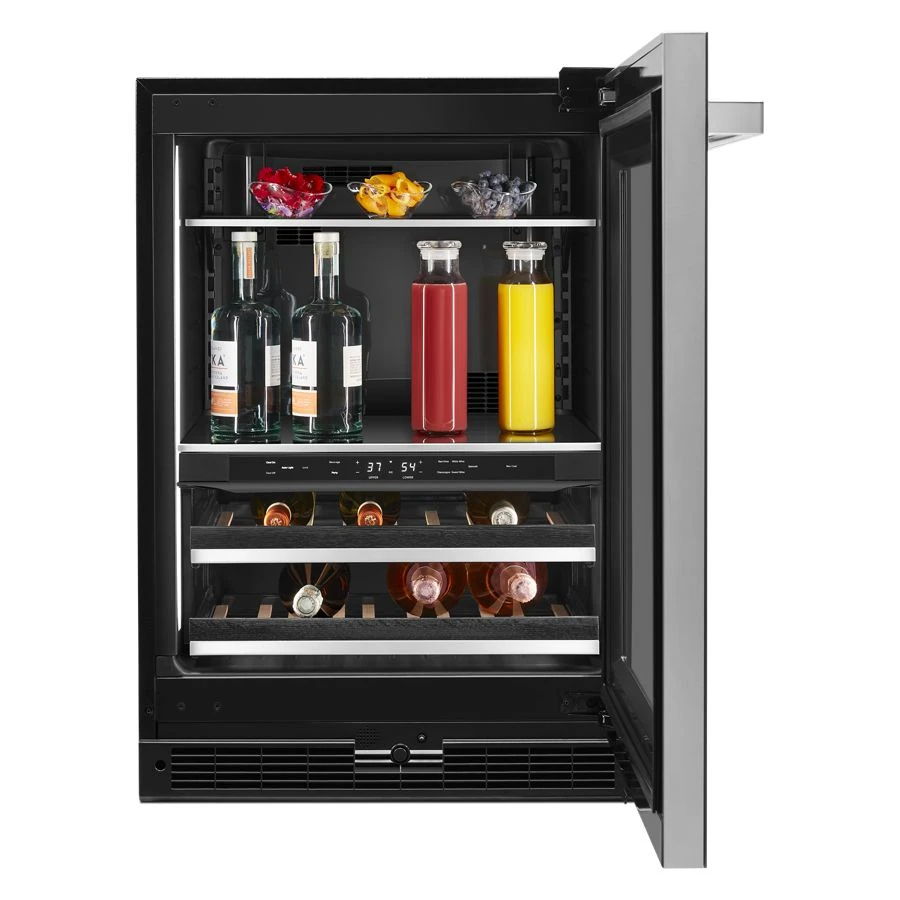 Noir 24" Built-In Undercounter Beverage Center, Right Swing