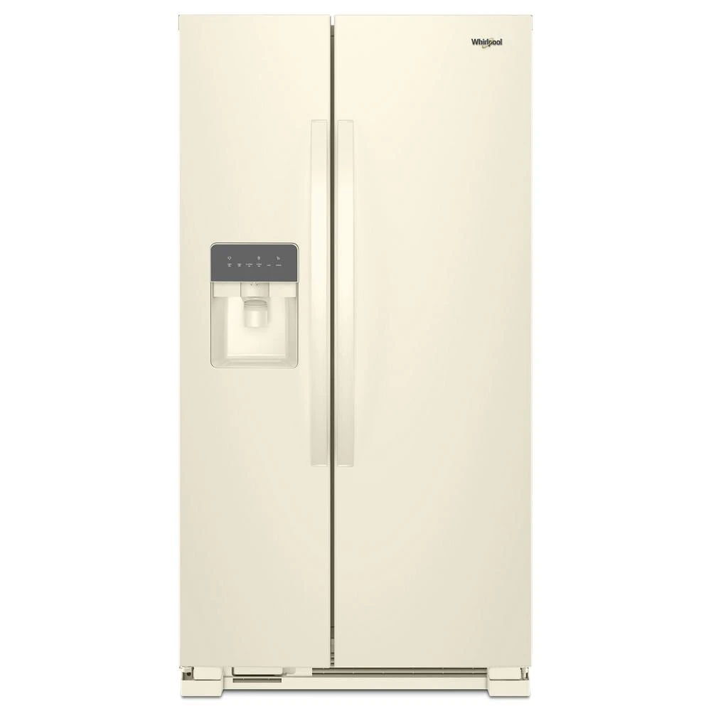 36" Wide Side-By-Side Refrigerator, 24 Cubic Feet - Biscuit-On-Biscuit