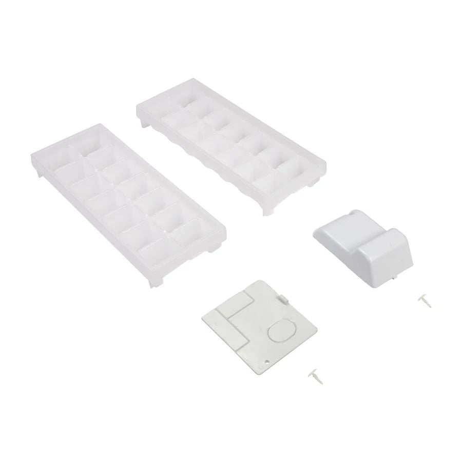 Ice Maker Kit, With (1) Plastic Closure, (3) Hole Plugs, (1) Evaporator Cover, (1) Tube Fitting Cover And (2) Ice Trays