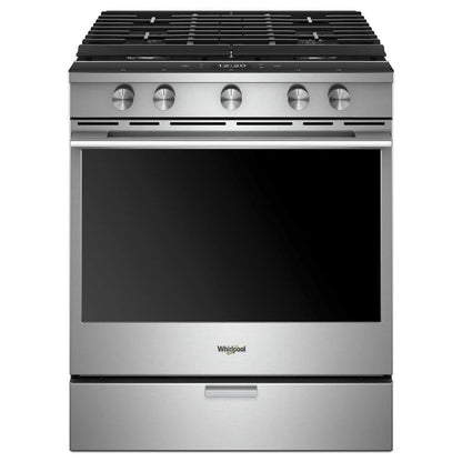 5.8 Cubic Feet Smart Slide-In Gas Range With Ez-2-Lift Hinged Cast-Iron Grates - Fingerprint Resistant Stainless Steel