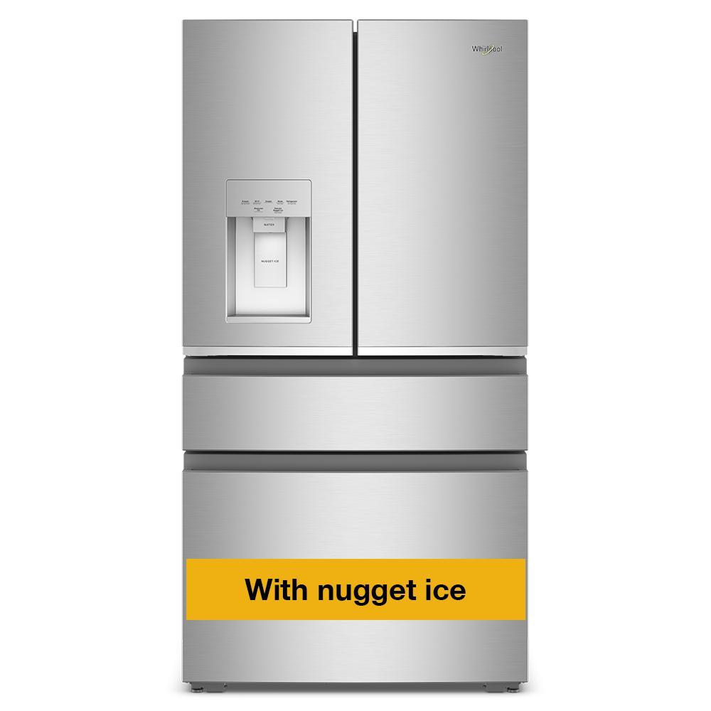 Whirlpool 36" True Counter Depth 4-Door French Door Refrigerator With Nugget Ice - 22 Cu. Ft. - Fingerprint-Resistant Stainless Finish