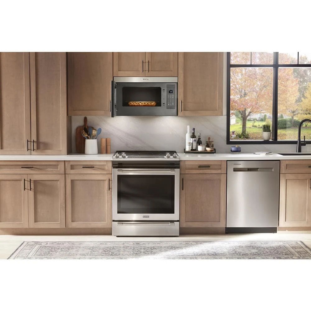 Over-The-Range Flush Built-In Microwave, 1.1 Cubic Feet - Fingerprint Resistant Stainless Steel