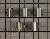 Gas Cooktop Control Knob Kit (Set Of 5) - Stainless Steel