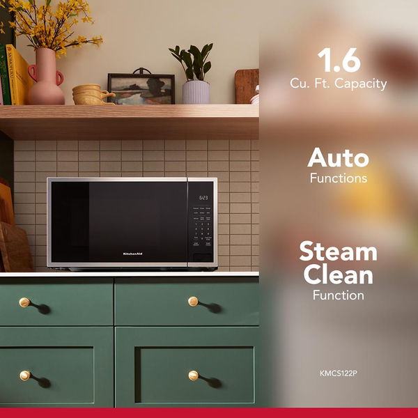 1.6 Cu. Ft. Countertop Microwave - Stainless Steel