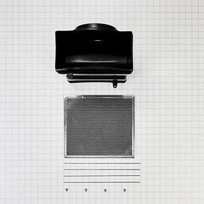 Range Island Hood Recirculation Kit (Includes Two Charcoal Filters, Four Clips, And One Deflector Damper) - Silver