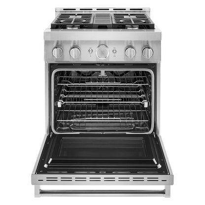 30'' Smart Commercial-Style Gas Range With 4 Burners - Stainless Steel