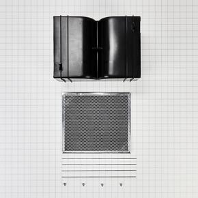 Range Island Hood Recirculation Kit (Includes Two Charcoal Filters, Four Clips, And One Deflector Damper) - Silver