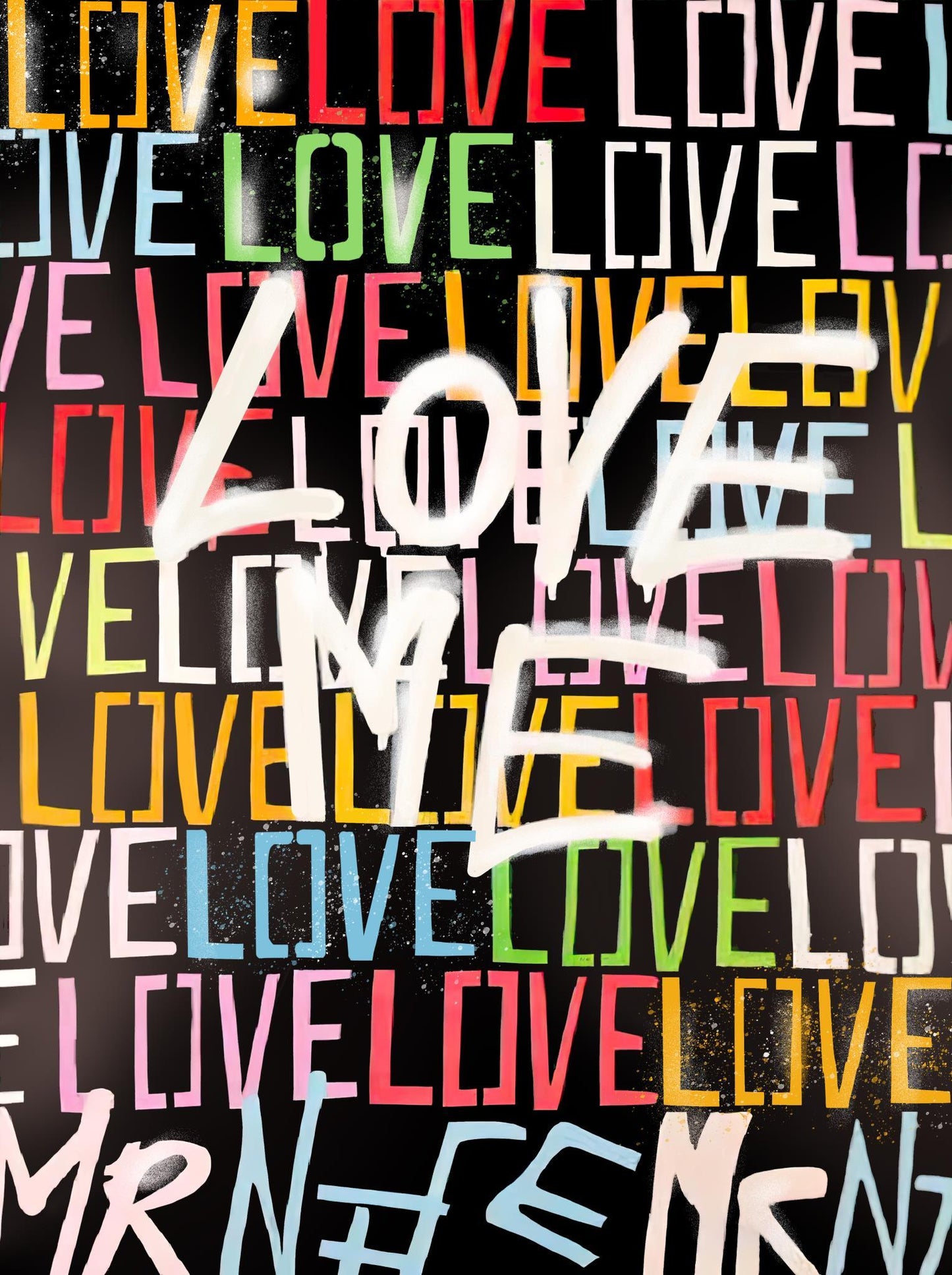 Love Me (Framed) - Black