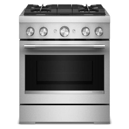 30" 4 Burner Commercial-Style Dual Fuel Range With No Preheat Air Fry Mode - Stainless Steel