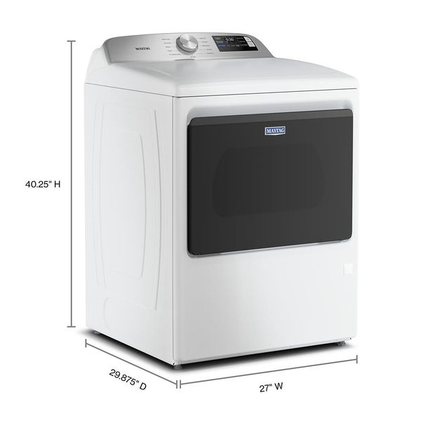 7.4 Cu. Ft. Top Load Electric Dryer With Extra Power And Advanced Moisture Sensing - White