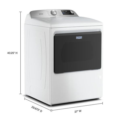 7.4 Cu. Ft. Top Load Electric Dryer With Extra Power And Advanced Moisture Sensing - White
