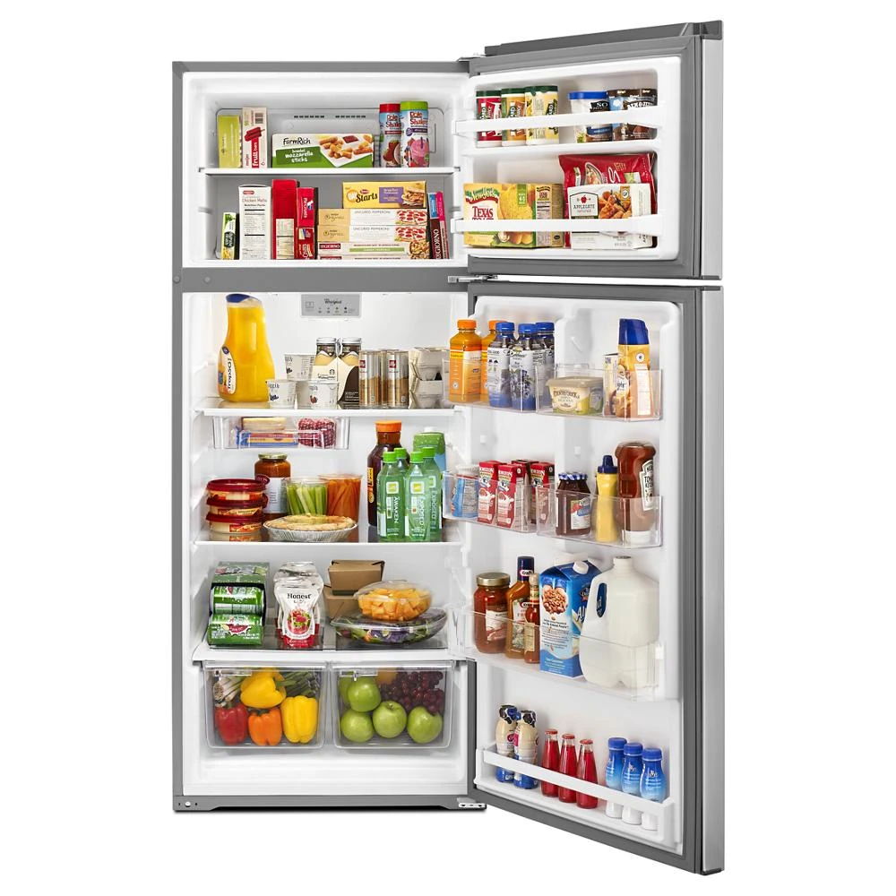 28" Wide Refrigerator Compatible With The EZ Connect Icemaker Kit, 18 Cubic Feet - Steel