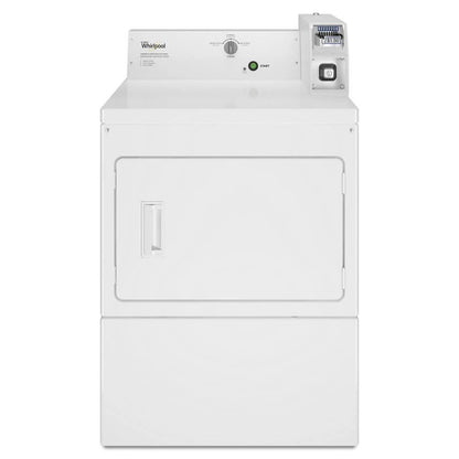 Commercial Electric Super-Capacity Dryer, Coin Slide - White