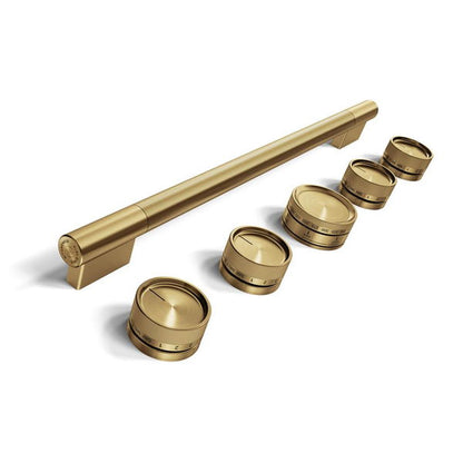 Brass Handle And Knob Hardware Accessory Kit For KitchenAid 30" Commercial-Style Induction Range