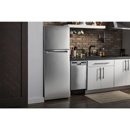 24" Wide Small Space Top-Freezer Refrigerator - 12.9 Cubic Feet - Fingerprint-Resistant Stainless Finish