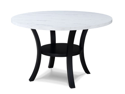 Isla - 5 Piece Dining Room Set - White / Black