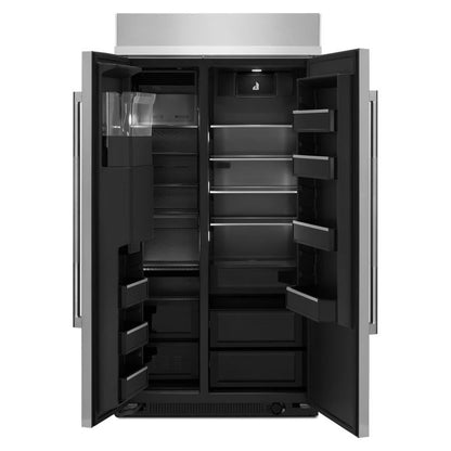Rise 42" Built-In Side-By-Side Refrigerator With External Ice And Water Dispenser