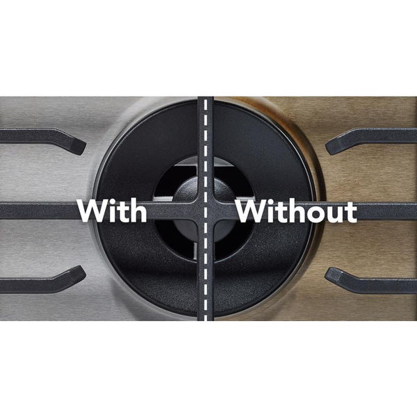 KitchenAid 36" Gas Cooktop With 5 Burners And Integrated Wok Grate, 20,000 BTU Professional Dual Ring Burner - Black Ore