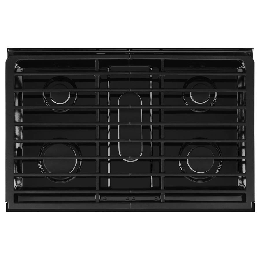 6.0 Cubic Feet Gas Double Oven Range With Ez-2-Lift Hinged Grates - Black Ice