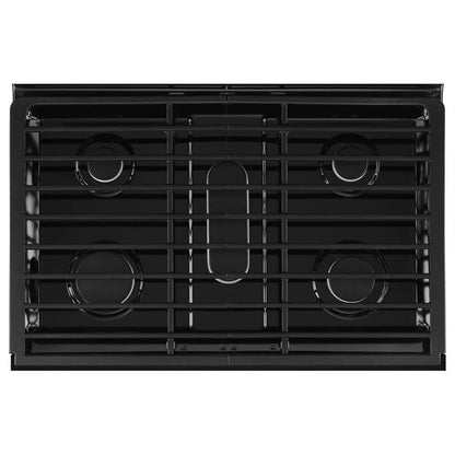 6.0 Cubic Feet Gas Double Oven Range With Ez-2-Lift Hinged Grates - Black Ice