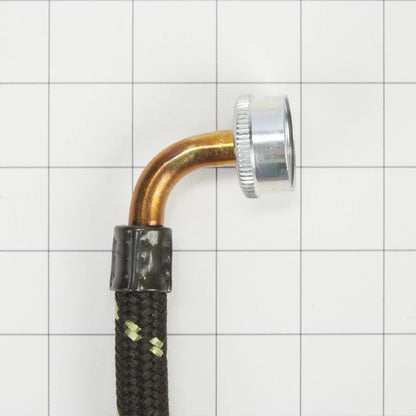6' Black Braided Hoses With 90 Degree Elbow Rated 1700 Psi With Two Female Connections, 2 Pack - Black