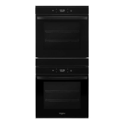 5.8 Cubic Feet 24" Double Wall Oven With Convection - Black