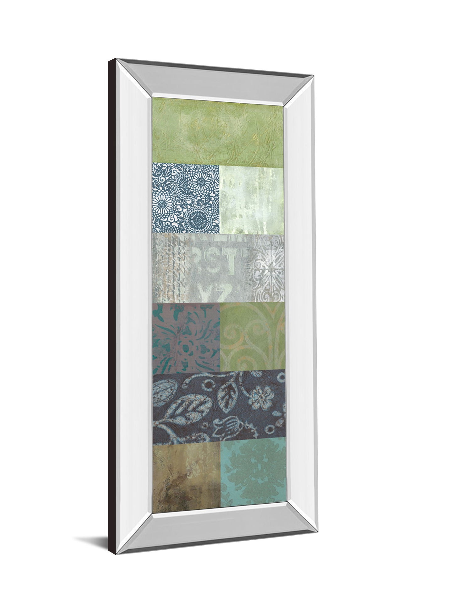 Zen Panel I By Vision Studio - Mirror Framed Print Wall Art - Dark Gray