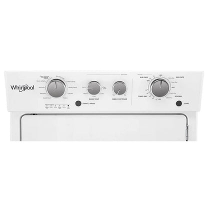 3.5 Cu.Ft Gas Stacked Laundry Center 9 Wash Cycles And Autodry - White