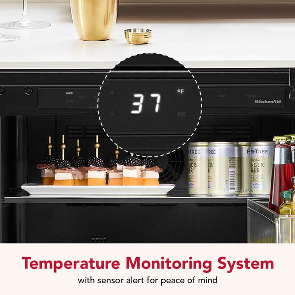24" Panel-Ready Undercounter Refrigerator, Backlit Touch Controls