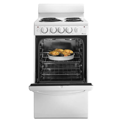 20" Electric Range Oven With Versatile Cooktop - White