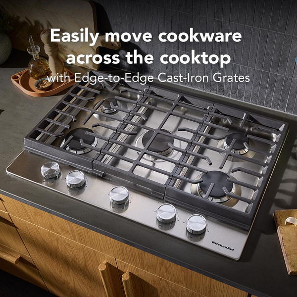 KitchenAid 30" Gas Cooktop With 5 Versatile Burners