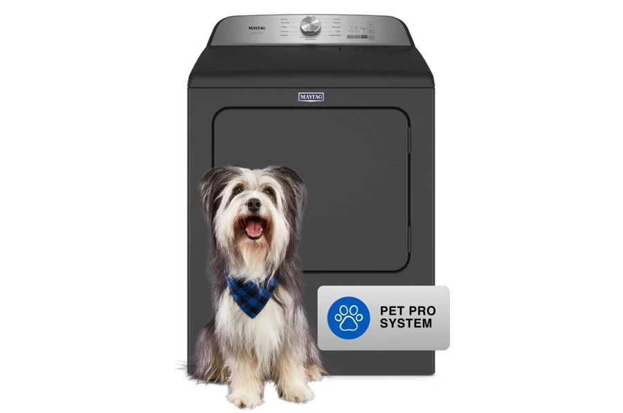 Pet Pro Top Load Gas Dryer, 7.0 Cubic Feet - Volcano Black
