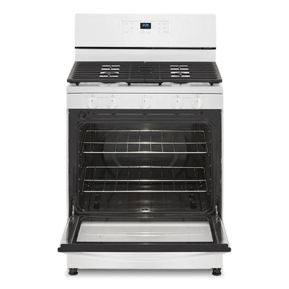 5.1 Cubic Feet Freestanding Gas Range With Edge to Edge Cooktop - White