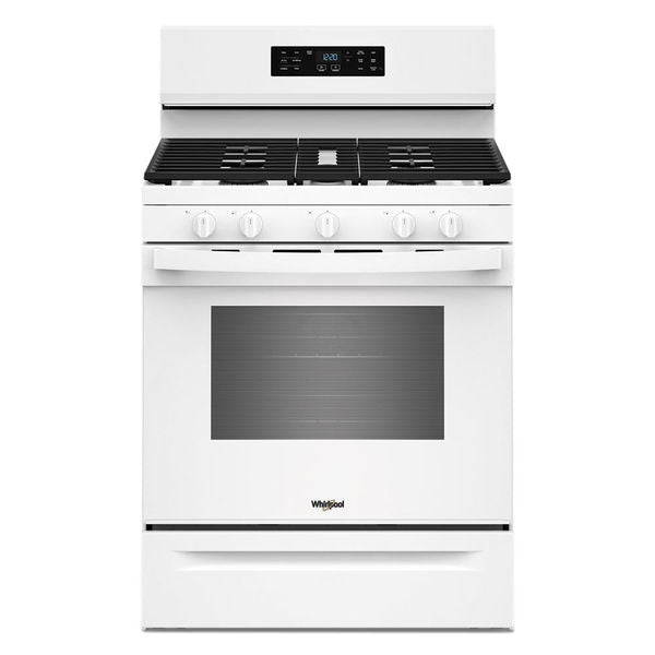 30" Gas Range With Air Cooking Technology And Steam Clean - White