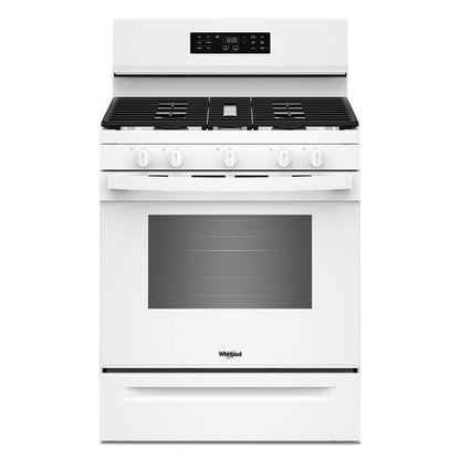 30" Gas Range With Air Cooking Technology And Steam Clean - White