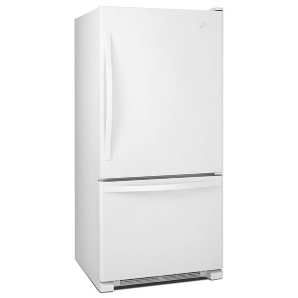 30" Wide Bottom-Freezer Refrigerator With Spillguard Glass Shelves - 18.7 Cu. Ft. - White-On-White