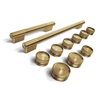 Brass Handle And Knob Hardware Accessory Kit For KitchenAid 48" Commercial-Style Induction Range