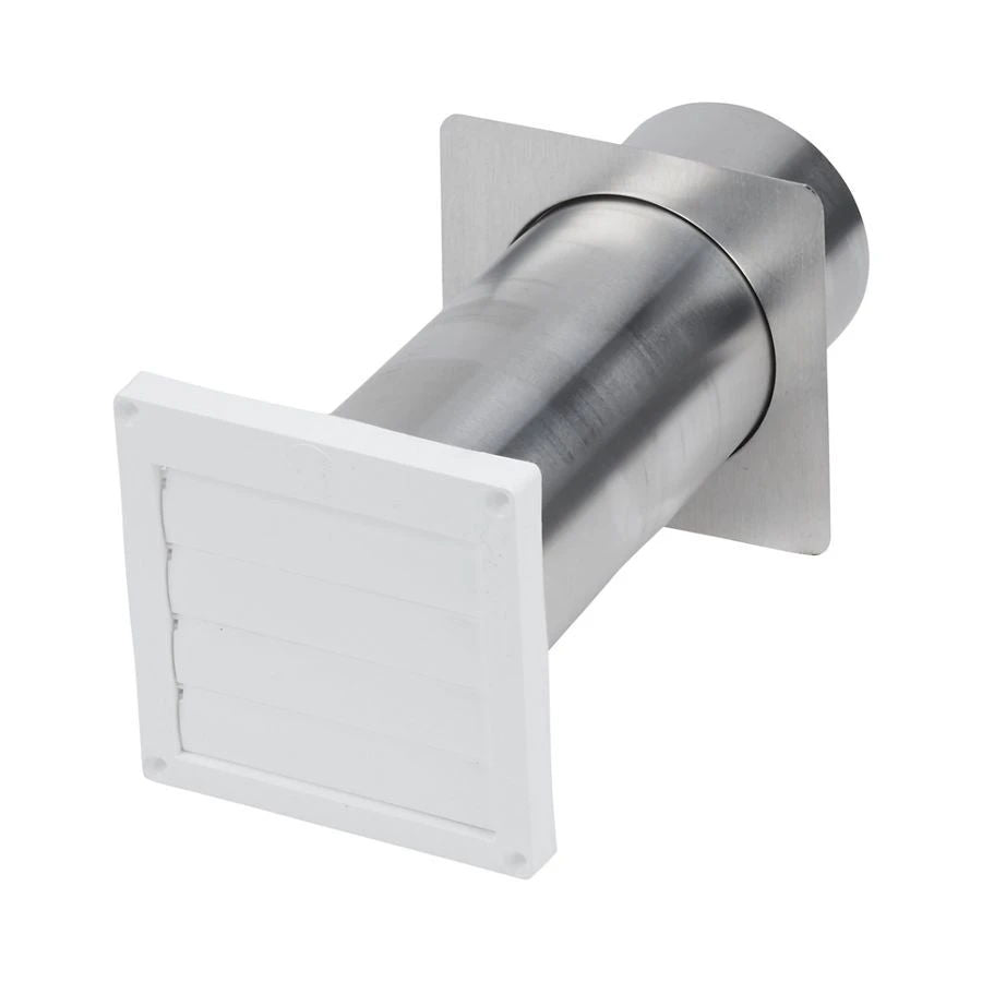 Dryer Louvered Vent Of 4" Opening With 10.5" Tail Pipe And Back Draft Flapper