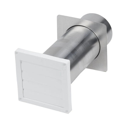 Dryer Louvered Vent Of 4" Opening With 10.5" Tail Pipe And Back Draft Flapper