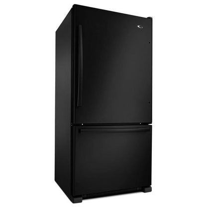 33" Wide Bottom-Freezer Refrigerator With Easyfreezer Pull-Out Drawer, 22 Cu. Ft. Capacity - Black-On-Black