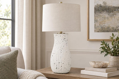 Chalkshore - 31 X 16 - Ceramic Table Lamp - White Speckled Ceramic