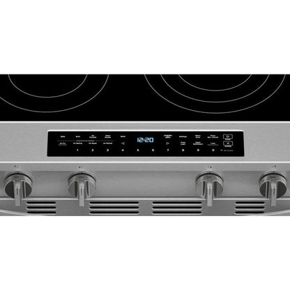 30" Smart Slide In Electric Range With Air Cooking Technology, No Preheat Air Fry, Wipeclean Coating, Steam/Self Clean And High Speed Preheat - Fingerprint Resistant Stainless Steel